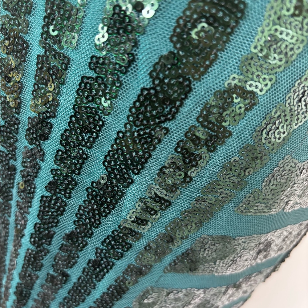 Green Sequin Patterned Pants 2x - image 4